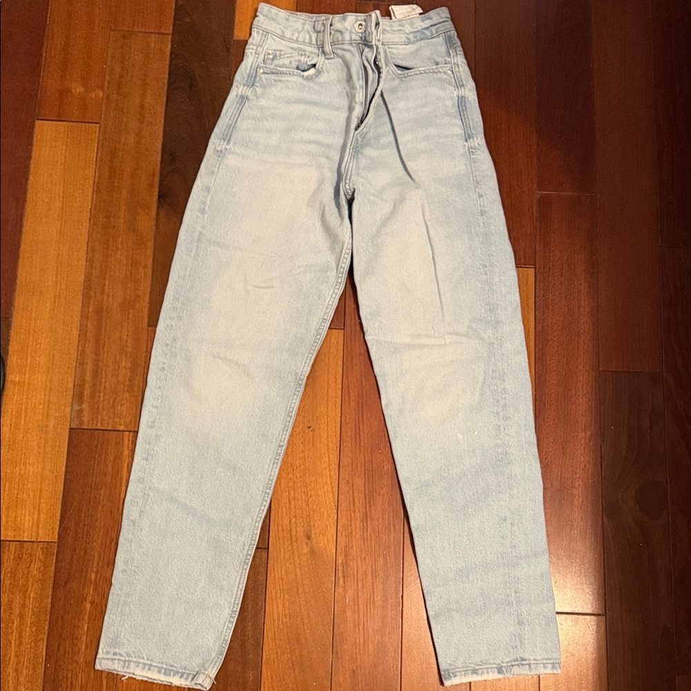 Zara Sky Blue Denim Pants